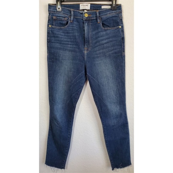 Frame Ali High Rise Cigarette Ankle Jeans in Prescott Size 29 - Picture 1 of 10